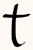 lettre t alphabet latin